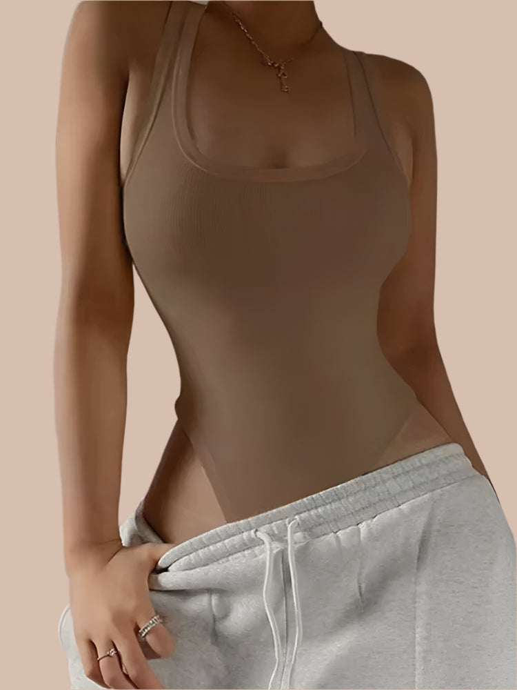 Sleeveless Knit Bodysuit Hot Summer Sexy Bodycon off Shoulder Halter Tops Casual Street Bodice for Women Clubwear